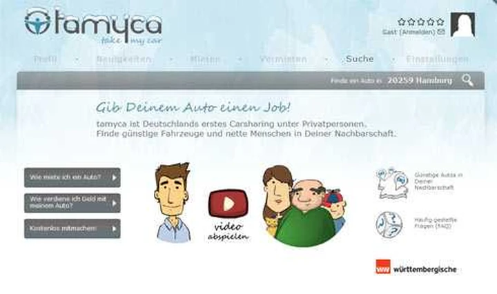 Tamyca: car sharing tra privati in Germania