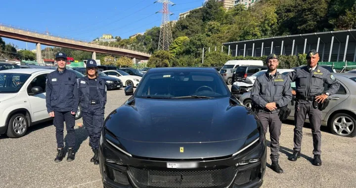 Sognava di sfrecciare in Italia, ma la sua Ferrari è finita sotto sequestro
