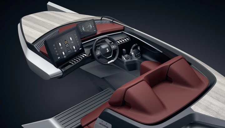 La tecnologia Peugeot i-Cockpit a bordo del motoscafo Sea Drive Concept
