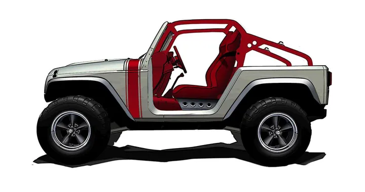 Jeep Wrangler Renegade e Pork Chop, i primi bozzetti
