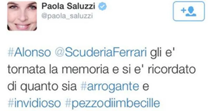 Paola Saluzzi insulta Alonso su Twitter: sospesa da SkyTG24