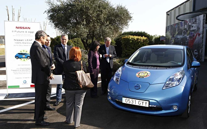 Nissan Leaf all'audizione esterna della Camera