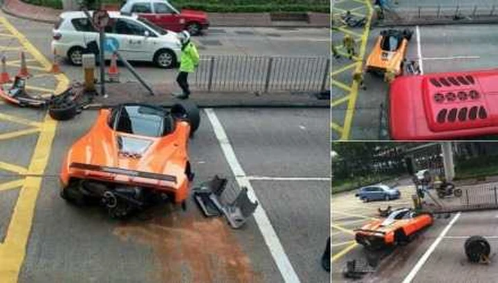Pagani Zonda F incidentata ad Hong Kong