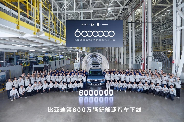 BYD: 6 milioni di veicoli a nuova energia prodotti
