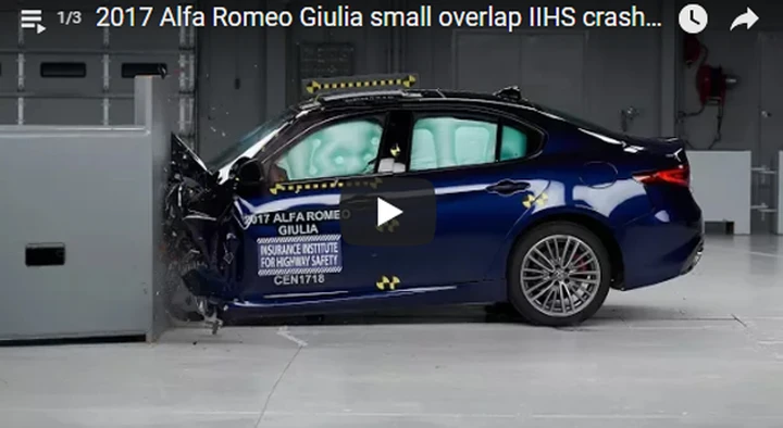 Crash test IIHS: Alfa Romeo Giulia promossa a pieni voti
