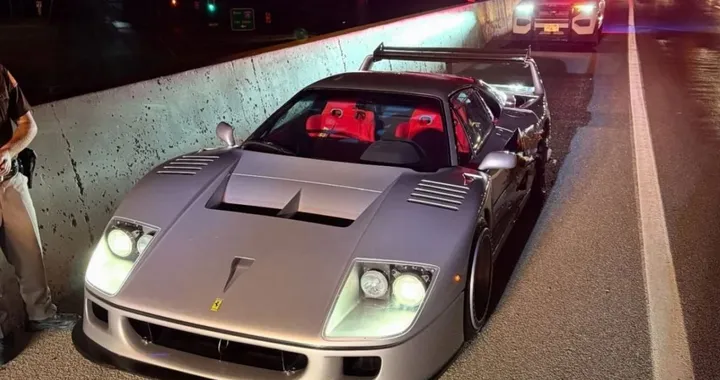 Ferrari F40 LM distrutta da un camion pirata: danni enormi
