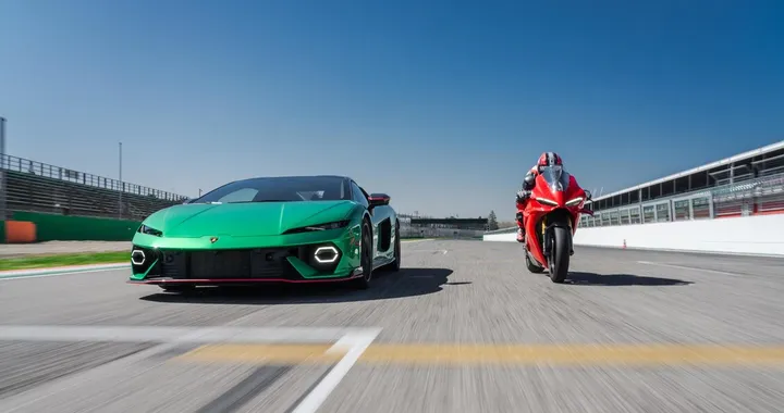 Lamborghini Temerario vs Ducati Panigale V4: sfida di potenza a Imola