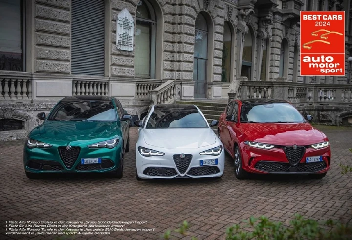 Alfa Romeo fa tripletta in Germania grazie a Giulia, Tonale e Stelvio