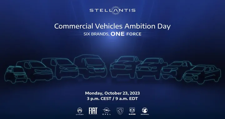 Stellantis presenterà la nuova gamma di veicoli commerciali il 23 ottobre