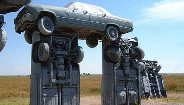 In UK: Stonehenge; in Usa: Carhenge
