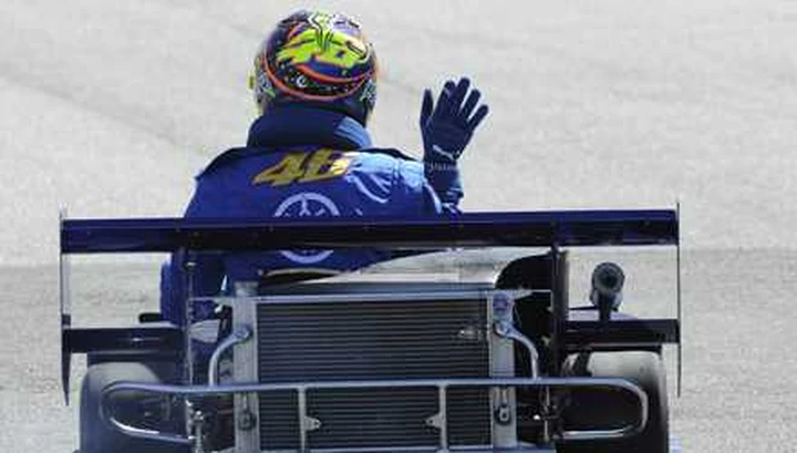 Rossi sui Superkarts a Laguna Seca con Roberts, Lawson e Rainey