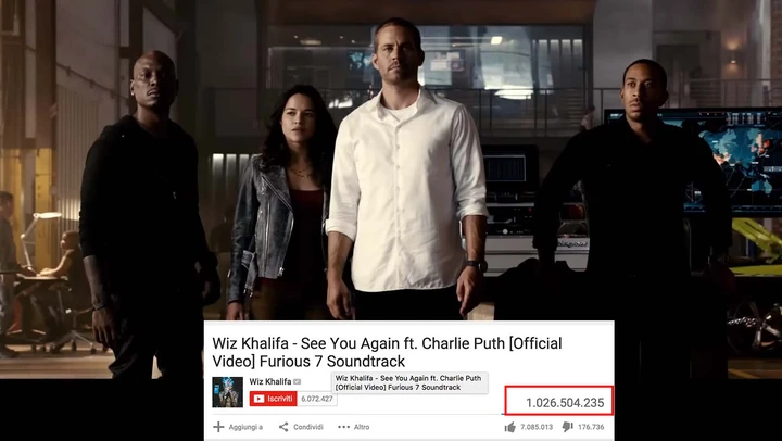 La canzone dedicata a Paul Walker raggiunge il miliardo di visualizzazioni