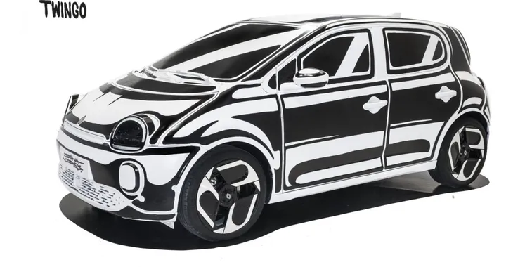 Renault Twingo E-Tech Electric: Joshua Vides trasforma l’auto in un capolavoro grafico
