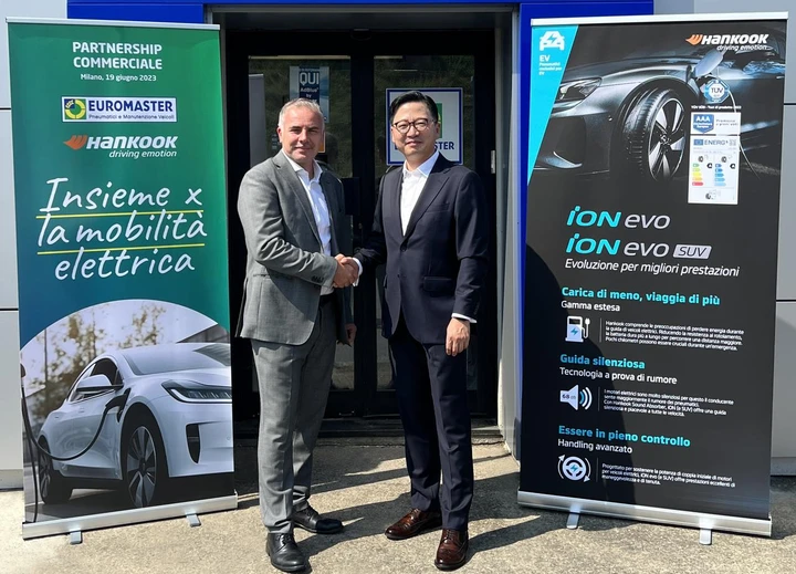 Hankook e Euromaster rafforzano la loro partnership in Italia nella mobilità elettrica