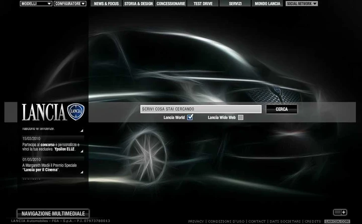 Lancia: portale Web con 