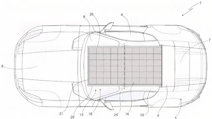 Ferrari brevetta pannelli solari retrattili per le future elettriche