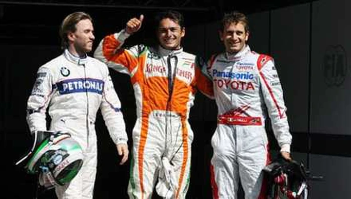 Fisichella e Trulli: prima fila italiana a Spa