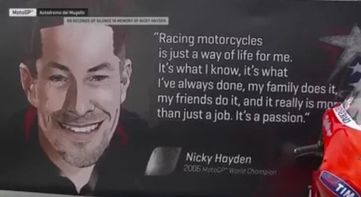 Mugello, 69 secondi di silenzio per Nicky Hayden