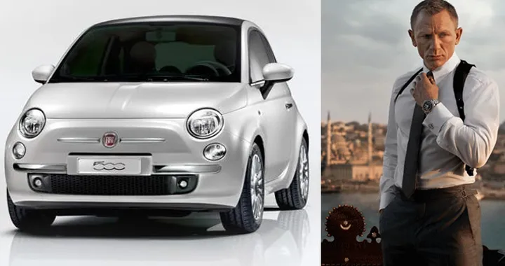 Fiat 500, un'auto tutta italiana per il nuovo film di James Bond