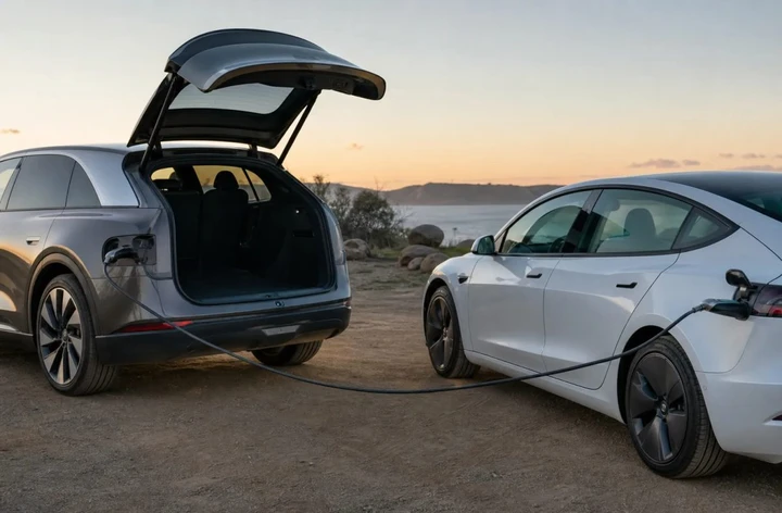 Lucid Gravity ricarica una Tesla Model 3: recupera 48 km in un’ora [VIDEO]