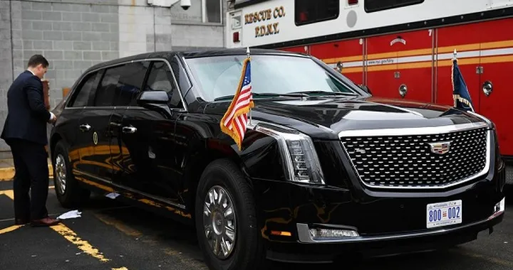 All’Assemblea generale dell’ONU la prima uscita ufficiale della nuova limousine di Donald Trump