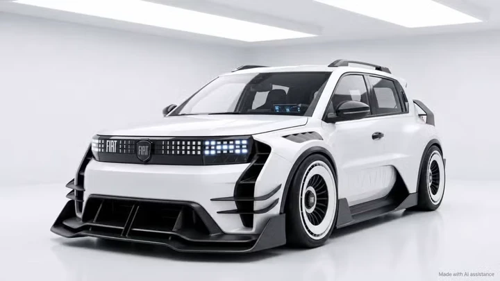 Fiat Grande Panda XR: il render che la trasforma in una belva da pista