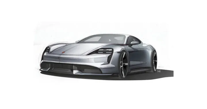 Porsche Taycan, nuovi bozzetti dell’hypercar elettrica