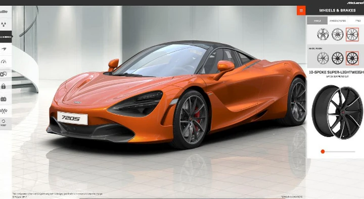 McLaren 720S: ecco il configuratore online
