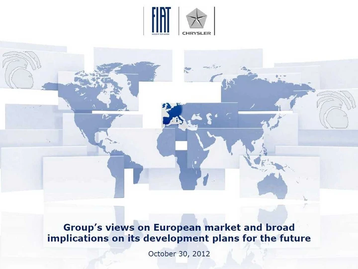Fiat, piano industriale 2012-2016