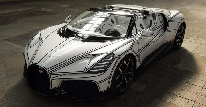 Bugatti W16 Mistral Blanc Éternel: la roadster da 1.600 CV con un dettaglio esclusivo
