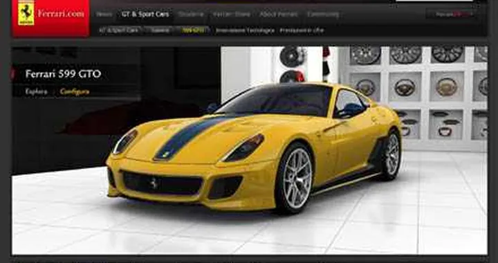 Ecco il configuratore per la Ferrari 599 GTO