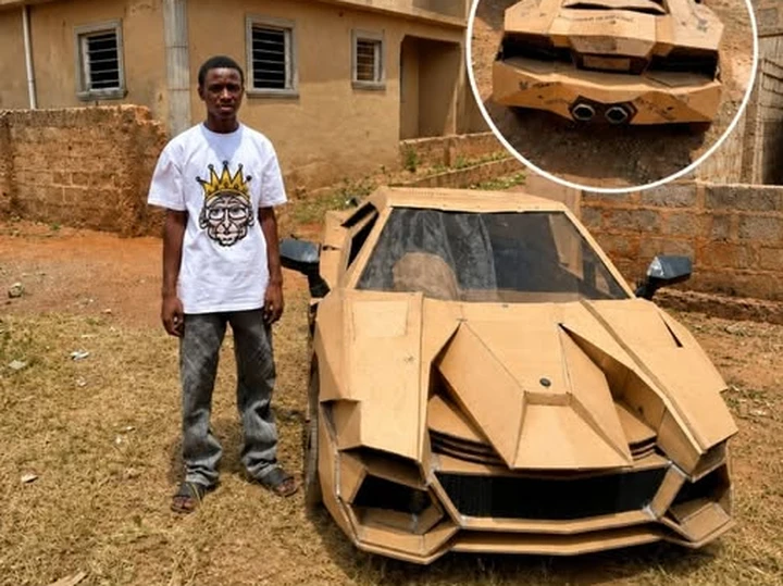 Una Lamborghini fatta di cartone: non poteva comprarla, l’ha costruita (e funziona)