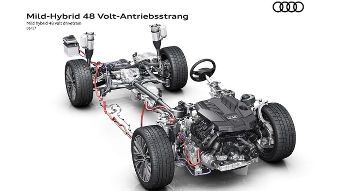 Audi A8 2017: tecnologia mild hybrid per la quarta generazione