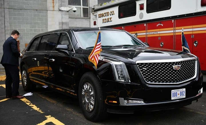 All’Assemblea generale dell’ONU la prima uscita ufficiale della nuova limousine di Donald Trump