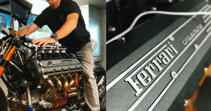 Moto con motore Ferrari V8: la HF355 di Maxwell Hazan è pura follia