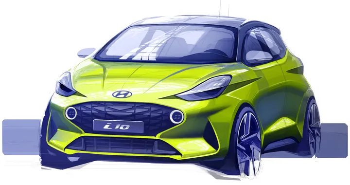 Hyundai i10: svelato il primo bozzetto