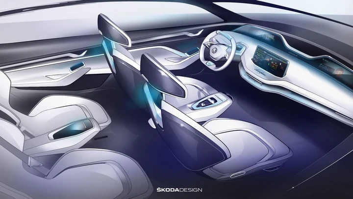 Skoda Vision E Concept: rendering ufficiali
