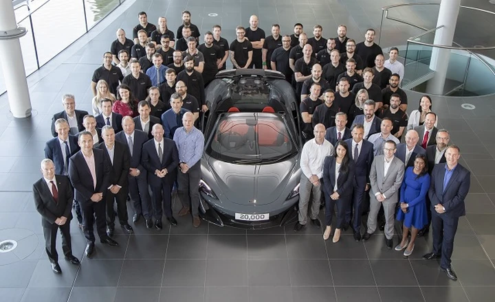 McLaren: raggiunto il traguardo delle 20.000 vetture prodotte