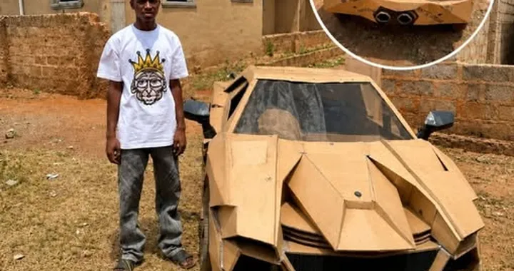Una Lamborghini fatta di cartone: non poteva comprarla, l’ha costruita (e funziona)
