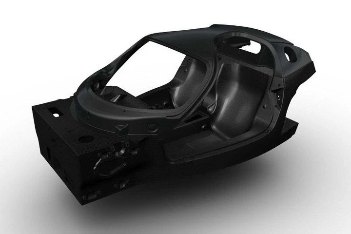 Ferrari F70, le immagini della monoscocca
