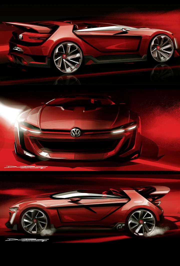 Volkswagen GTI Roadster Vision Gran Turismo, bozzetti