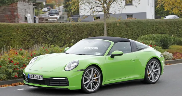 Porsche 911 Targa, spiata durante i test