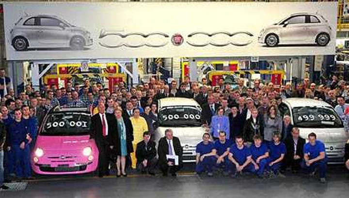La Fiat 500 raggiunge quota 500.000 esemplari