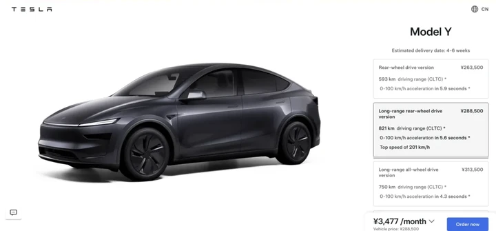 La strategia Tesla riparte da Shanghai: ecco la Model Y da 821 km