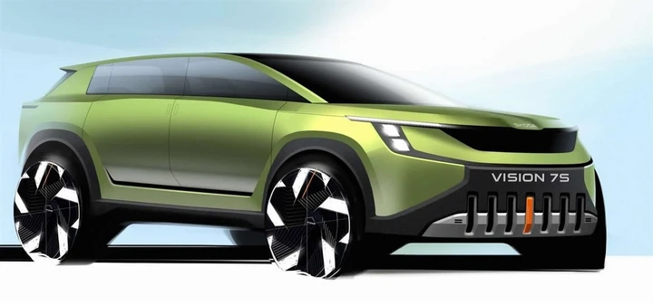 Skoda Vision 7S: i bozzetti