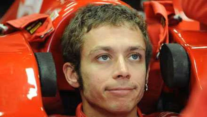 Prima giornata di Ferrari per Valentino Rossi