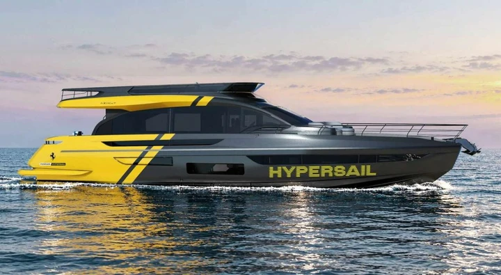 Azimut e Ferrari insieme per Hypersail: il Fly 72 perde 6 tonnellate e raddoppia la potenza