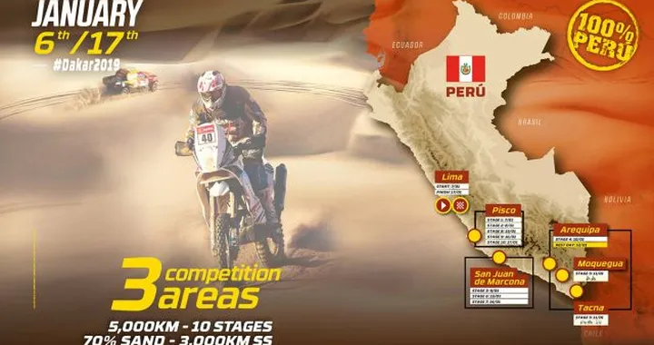 Dakar: l'edizione 2019 si correrà solo in Perù