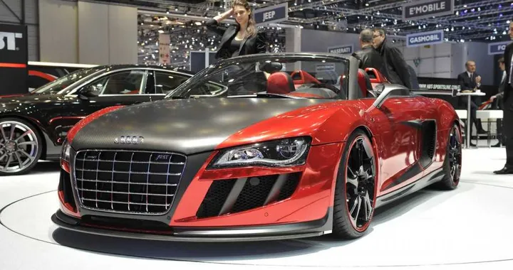 Audi R8 V10 Spyder by Abt: rosso cromo e carbonio