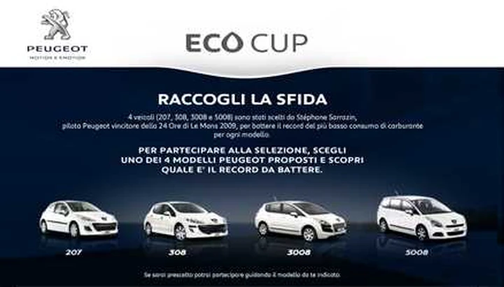 Peugeot Eco Cup, vince chi consuma meno